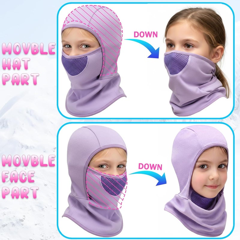 Outrip Breathable Kids Balaclava Ski Mask for Boys Girls - Windproof Fleece Winter Face Mask Cover for Cold Weather - Image 5